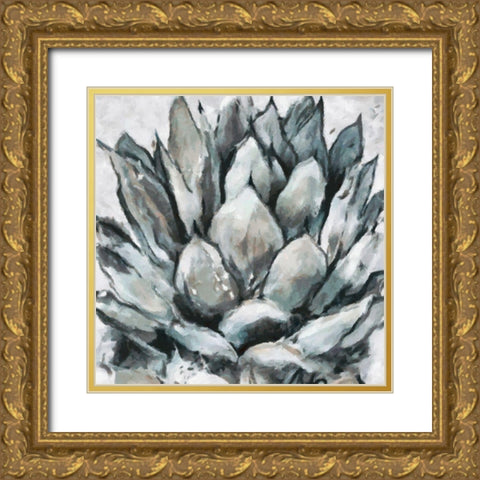 Cereus Echeveria Gold Ornate Wood Framed Art Print with Double Matting by Bolokofsky, Ronald