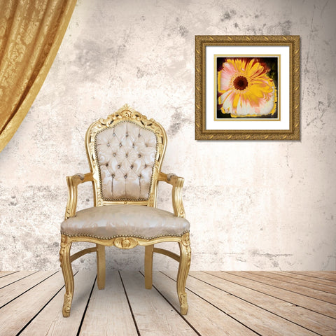 Floral Yellow Gold Ornate Wood Framed Art Print with Double Matting by Bolokofsky, Ronald