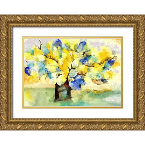 Floral Pizzazz II Gold Ornate Wood Framed Art Print with Double Matting by Bolokofsky, Ronald
