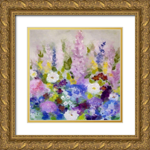 My Garden Sings Gold Ornate Wood Framed Art Print with Double Matting by Bolokofsky, Ronald