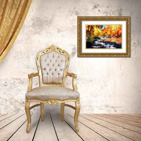 Agua Real Gold Ornate Wood Framed Art Print with Double Matting by Bolokofsky, Ronald