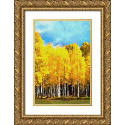 Autumn Gold Gold Ornate Wood Framed Art Print with Double Matting by Bolokofsky, Ronald