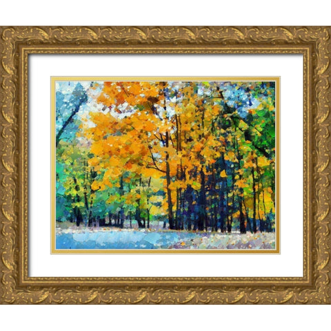 Autumn Light Gold Ornate Wood Framed Art Print with Double Matting by Bolokofsky, Ronald