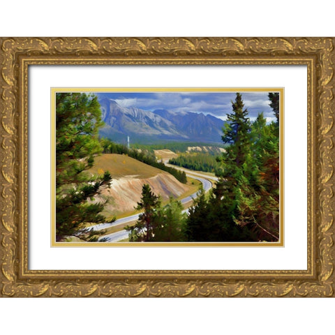 Banff Gold Ornate Wood Framed Art Print with Double Matting by Bolokofsky, Ronald