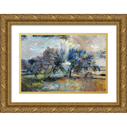 Beneath the Olive Tree Gold Ornate Wood Framed Art Print with Double Matting by Bolokofsky, Ronald