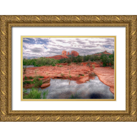 Sedona Gold Ornate Wood Framed Art Print with Double Matting by Bolokofsky, Ronald