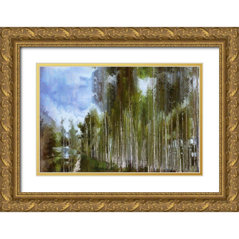 The River Runs Through Gold Ornate Wood Framed Art Print with Double Matting by Bolokofsky, Ronald