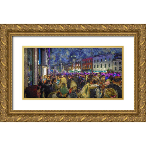 Andover Gold Ornate Wood Framed Art Print with Double Matting by Bolokofsky, Ronald