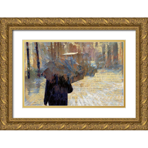Hard Rain Is Gonna Fall Gold Ornate Wood Framed Art Print with Double Matting by Bolokofsky, Ronald