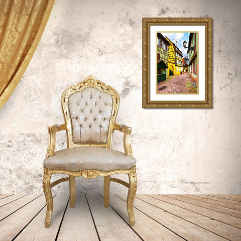 Narrow Streets of Colmar II Gold Ornate Wood Framed Art Print with Double Matting by Bolokofsky, Ronald