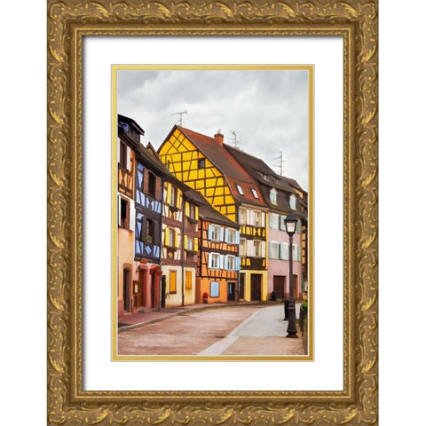 Narrow Streets of Colmar III Gold Ornate Wood Framed Art Print with Double Matting by Bolokofsky, Ronald