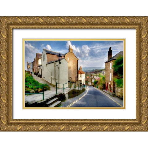 Robin Hoods Bay II Gold Ornate Wood Framed Art Print with Double Matting by Bolokofsky, Ronald