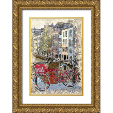 Utrecht Gold Ornate Wood Framed Art Print with Double Matting by Bolokofsky, Ronald