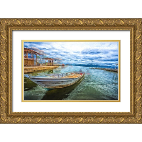 Docked Gold Ornate Wood Framed Art Print with Double Matting by Bolokofsky, Ronald