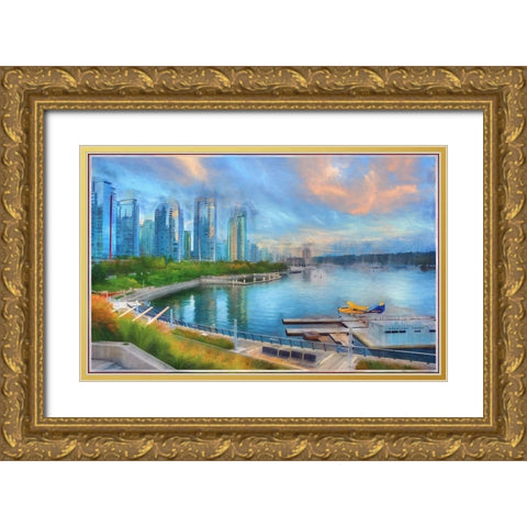 Coal Harbor Gold Ornate Wood Framed Art Print with Double Matting by Bolokofsky, Ronald