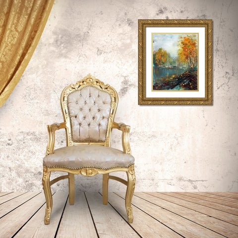 Foggy Day Gold Ornate Wood Framed Art Print with Double Matting by Bolokofsky, Ronald