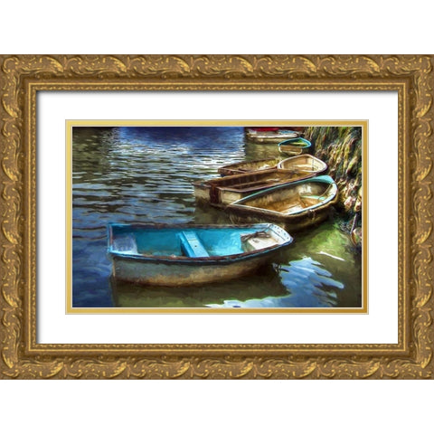 Folkestone Harbour Gold Ornate Wood Framed Art Print with Double Matting by Bolokofsky, Ronald