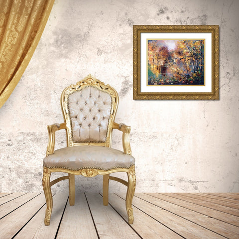 Sunny Day Gold Ornate Wood Framed Art Print with Double Matting by Bolokofsky, Ronald