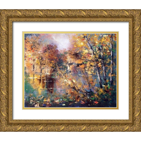 Sunny Day Gold Ornate Wood Framed Art Print with Double Matting by Bolokofsky, Ronald
