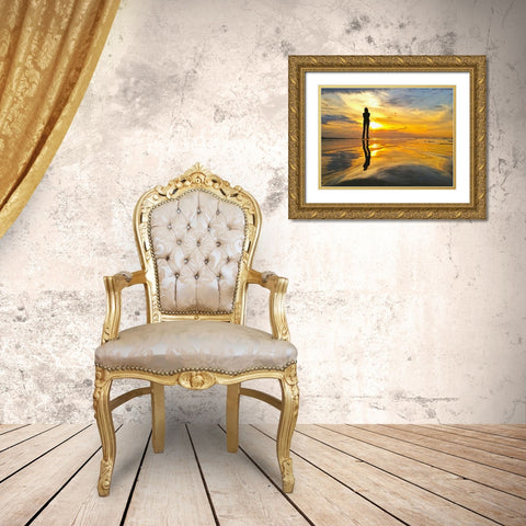 Golden Sunset II Gold Ornate Wood Framed Art Print with Double Matting by Bolokofsky, Ronald