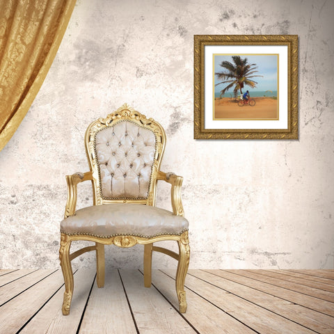 Island Delivery Gold Ornate Wood Framed Art Print with Double Matting by Bolokofsky, Ronald