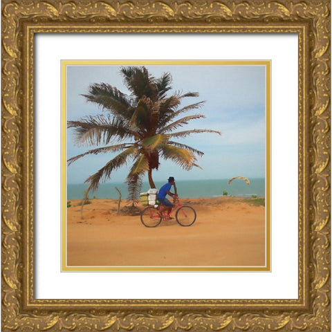 Island Delivery Gold Ornate Wood Framed Art Print with Double Matting by Bolokofsky, Ronald
