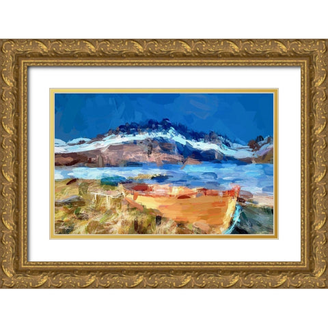 Loch Ruthven Gold Ornate Wood Framed Art Print with Double Matting by Bolokofsky, Ronald
