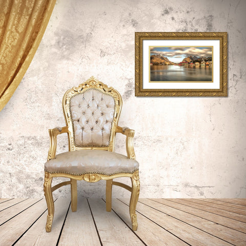 Reine Norway Gold Ornate Wood Framed Art Print with Double Matting by Bolokofsky, Ronald