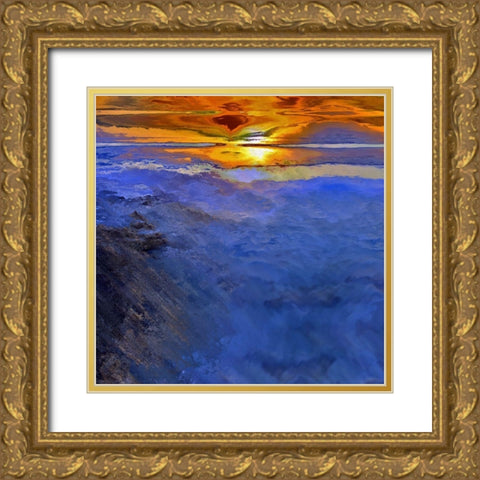 Summer Sunset Gold Ornate Wood Framed Art Print with Double Matting by Bolokofsky, Ronald