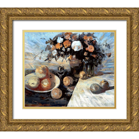 Apples, Flowers and Water II Gold Ornate Wood Framed Art Print with Double Matting by Bolokofsky, Ronald