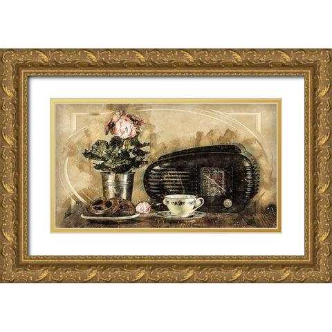 Mid Century Still Life Gold Ornate Wood Framed Art Print with Double Matting by Bolokofsky, Ronald
