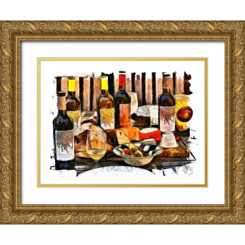 Sunday Feast Gold Ornate Wood Framed Art Print with Double Matting by Bolokofsky, Ronald