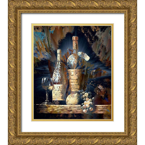 Vintage Wine II Gold Ornate Wood Framed Art Print with Double Matting by Bolokofsky, Ronald