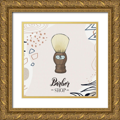 Barber Shop 52 Gold Ornate Wood Framed Art Print with Double Matting by Bolokofsky, Ronald