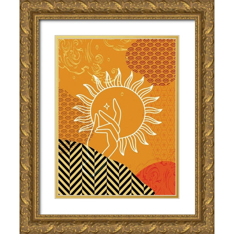Boho Sunrise Gold Ornate Wood Framed Art Print with Double Matting by Bolokofsky, Ronald