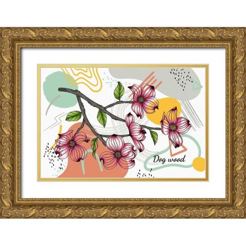 Dogwood 662 Gold Ornate Wood Framed Art Print with Double Matting by Bolokofsky, Ronald