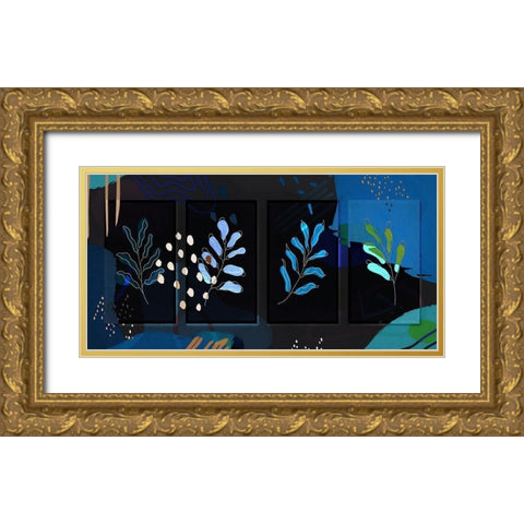Garden Branches 108 Gold Ornate Wood Framed Art Print with Double Matting by Bolokofsky, Ronald