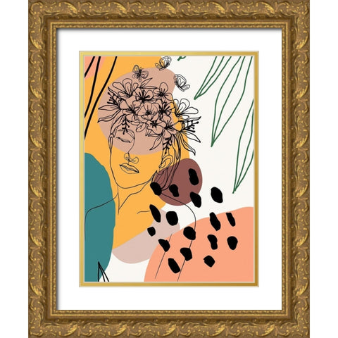 Island Girl 1308 Gold Ornate Wood Framed Art Print with Double Matting by Bolokofsky, Ronald