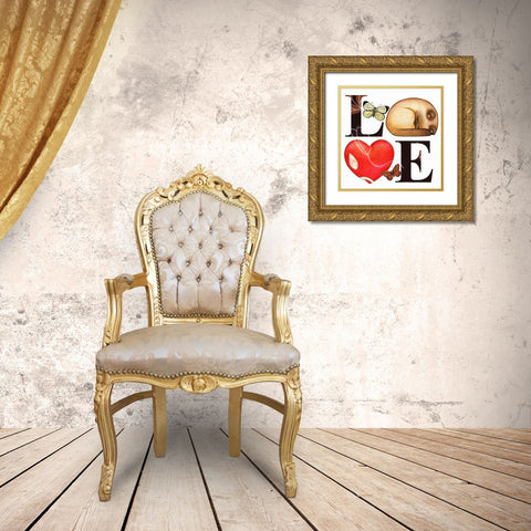 Love 323 Gold Ornate Wood Framed Art Print with Double Matting by Bolokofsky, Ronald