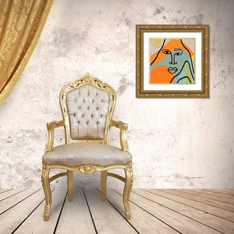 Mid Century Man 95 Gold Ornate Wood Framed Art Print with Double Matting by Bolokofsky, Ronald