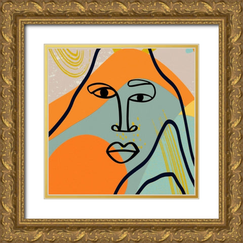 Mid Century Man 95 Gold Ornate Wood Framed Art Print with Double Matting by Bolokofsky, Ronald