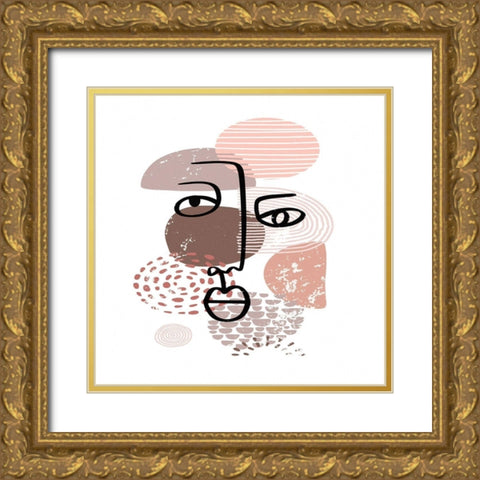 Mid Century Smile 92 Gold Ornate Wood Framed Art Print with Double Matting by Bolokofsky, Ronald