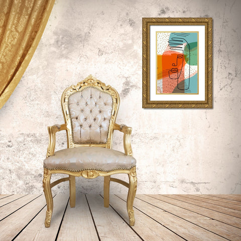 Modern Man 44A Gold Ornate Wood Framed Art Print with Double Matting by Bolokofsky, Ronald