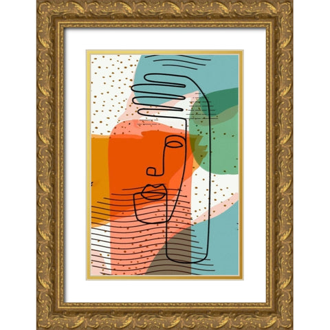 Modern Man 44A Gold Ornate Wood Framed Art Print with Double Matting by Bolokofsky, Ronald