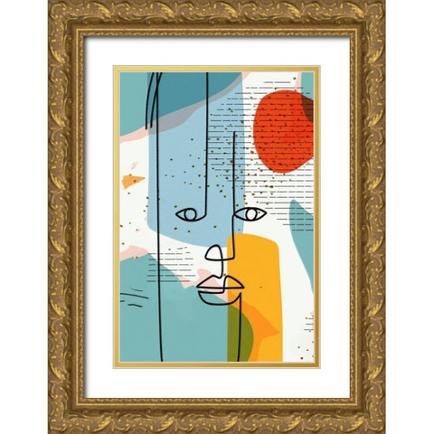 Modern Man 44B Gold Ornate Wood Framed Art Print with Double Matting by Bolokofsky, Ronald