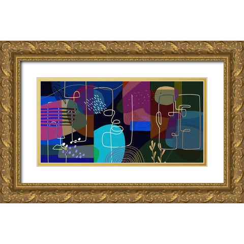 Modern Man 64 Gold Ornate Wood Framed Art Print with Double Matting by Bolokofsky, Ronald