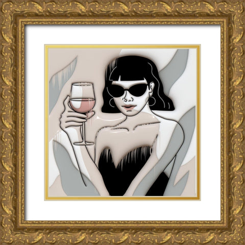 Modern Woman 421B Gold Ornate Wood Framed Art Print with Double Matting by Bolokofsky, Ronald