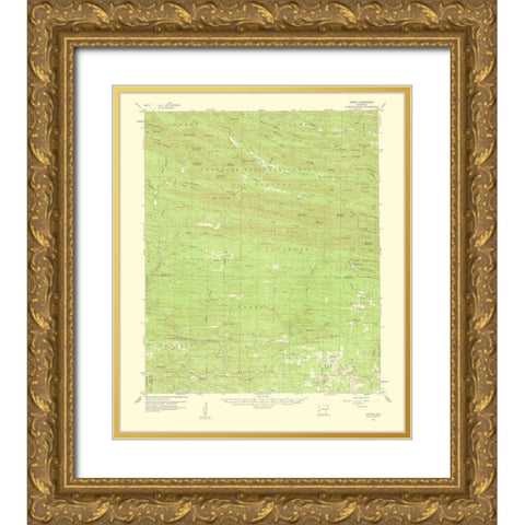 Umpire Arkansas Quad - USGS 1960 Gold Ornate Wood Framed Art Print with Double Matting by USGS