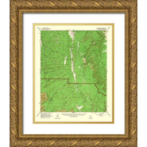 De Motte Park Arizona Quad - USGS 1964 Gold Ornate Wood Framed Art Print with Double Matting by USGS