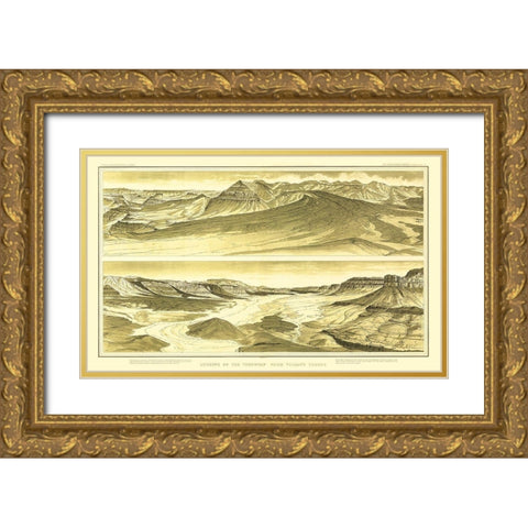 Grand Canyon, Toroweap Vulcans Throne Arizona Gold Ornate Wood Framed Art Print with Double Matting by Bien